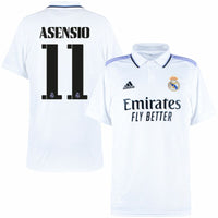 Adidas Real Madrid Home Asensio 11 Trikot 2022-2023 (Offizielle Cup Beflockung)