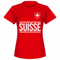 Switzerland Team Womens T-Shirt - Red