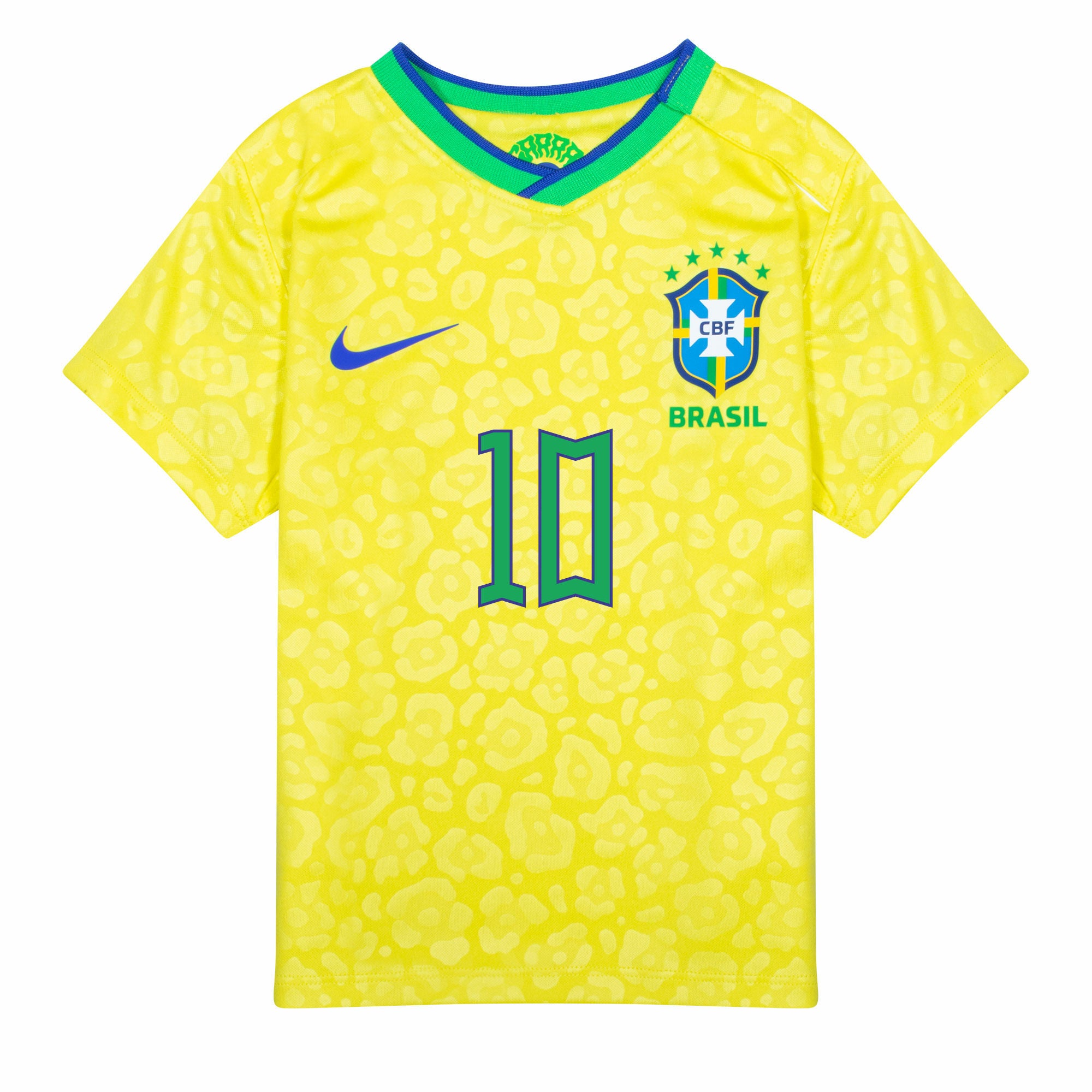 Nike 2022-2023 Brazil Home Football Soccer T-Shirt Jersey (Kids) Yellow