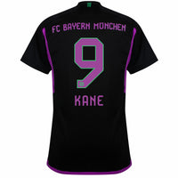 adidas Bayern Munich Away Kane 9 Shirt 2023-2024 (Official Printing)