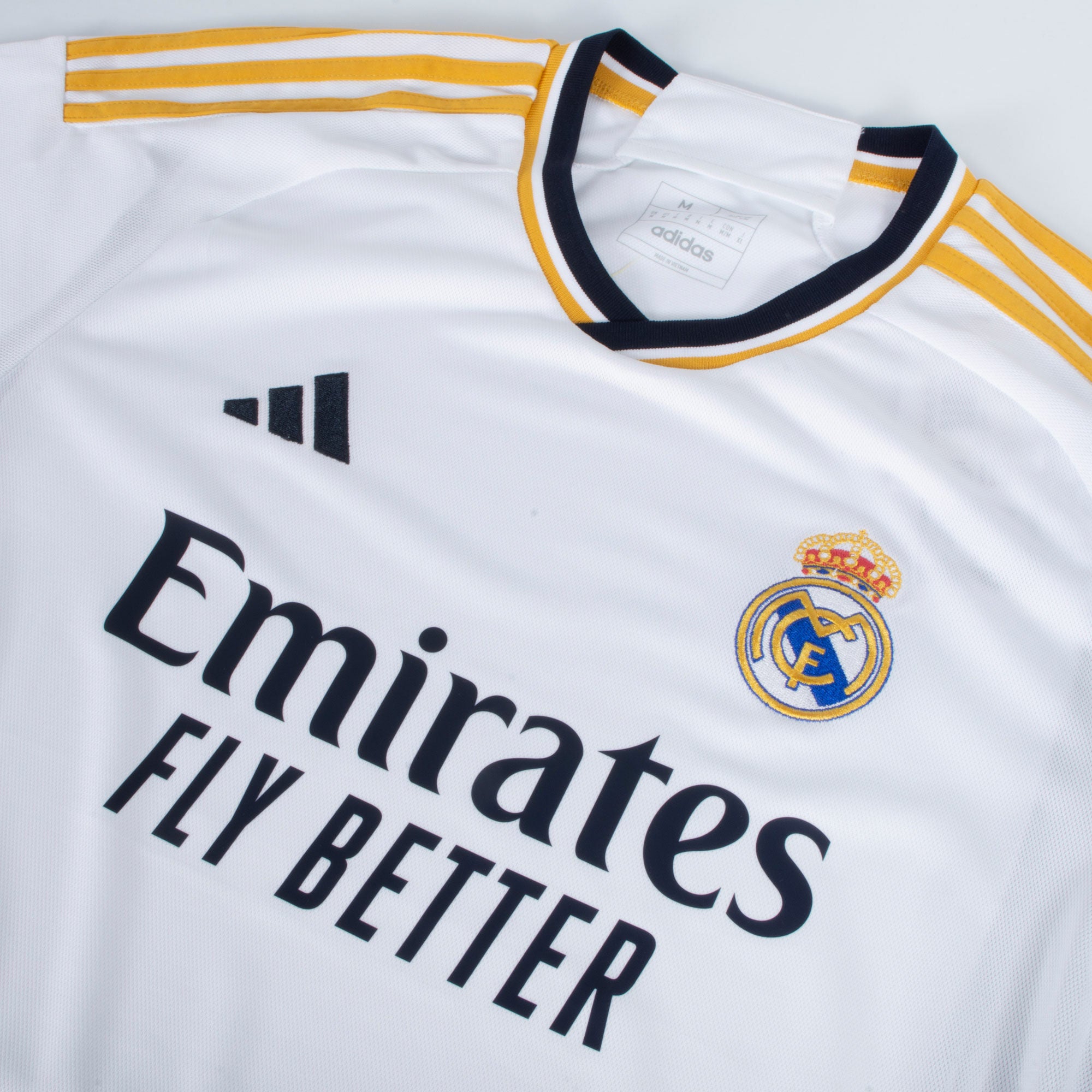 adidas Real Madrid Home Bellingham 5 Shirt 2023-2024 (Official Cup Printing)