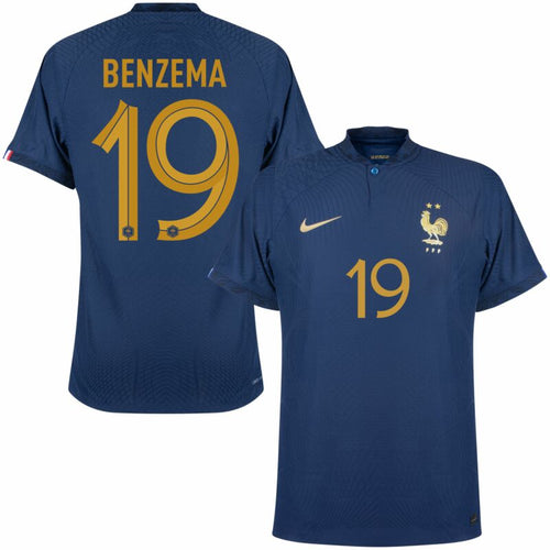 Nike Frankreich Dri-Fit ADV Match Home Benzema 19 Trikot 2022-2023 (Offizielle Beflockung)
