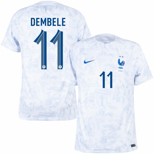 Nike Frankreich Away Dembele 11 Trikot 2022-2023 (Offizielle Beflockung)