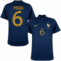 Nike Frankreich Home Pogba 6 Trikot 2022-2023 (Offizielle Beflockung)