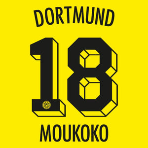 Moukoko 18 (Official Printing) - 22-23 Borussia Dortmund Home