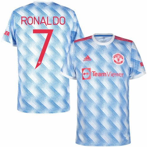 Camiseta visitante Adidas Man Utd Ronaldo 7 2021-2022 (impresión de la Copa)