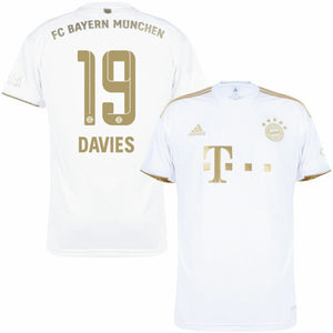 Adidas Bayern München Away Davies 19 Trikot 2022-2023 (Offizielle Beflockung)