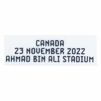 Official World Cup 2022 Matchday Transfer Belgium v Canada 23 November 2022 (Belgium Home)