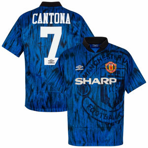 Camiseta de visitante Umbro Manchester United 1992-1993 Cantona 7 - Usada (en buen estado) - Talla M