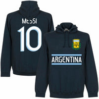 Sudadera con capucha Messi 10 de la selección argentina, azul marino