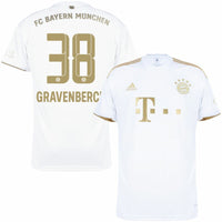 Adidas Bayern München Segunda Equipación Gravenberch 38 Trikot 2022-2023 (Offizielle Beflockung)