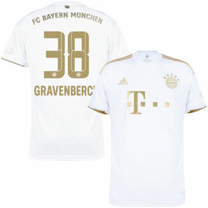 Adidas Bayern München Away Gravenberch 38 Trikot 2022-2023 (Offizielle Beflockung)