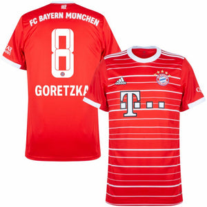 Adidas Bayern München Home Goretzka 8 Trikot 2022-2023 (Offizielle Beflockung)