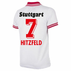 Copa VFB Stuttgart Home Hitzfeld 7 Retro Shirt 1977-1978 (Retro Flock Printing)