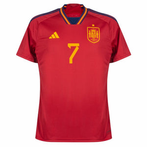 Adidas Spain Home Morata 7 Shirt 2022-2023 (Official Printing)