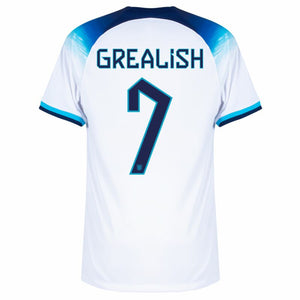 Nike England Home Grealish 7 Shirt 2022-2023 (Official Printing)