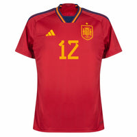 Adidas Spain Home Ansu Fati 12 Shirt 2022-2023 (Official Printing)
