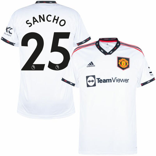 Camiseta Adidas Manchester United visitante Sancho 25 2022-2023 (Premier League)