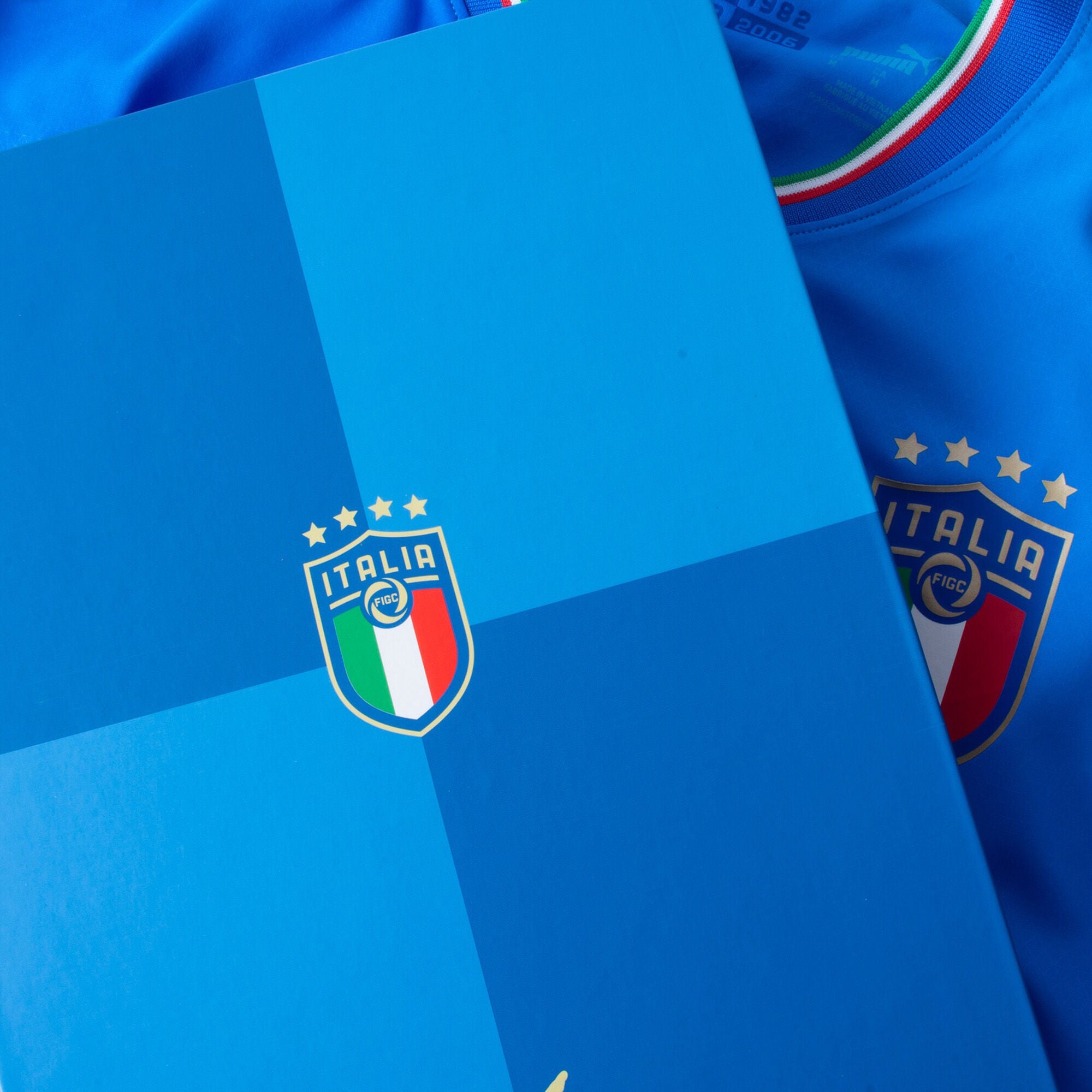 Puma Italy Home Authentic Jersey 2022-2023 Incl. Nations League, Foundation and Euro 2020 Winners Patches - XL