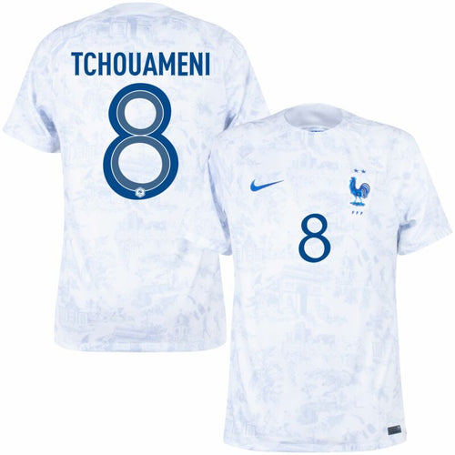 Nike Frankreich Dri-Fit ADV Match Away Tchouameni 8 Trikot 2022-2023 (Offizielle Beflockung)