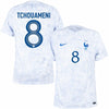Nike Frankreich Dri-Fit ADV Match Away Tchouameni 8 Trikot 2022-2023 (Offizielle Beflockung)