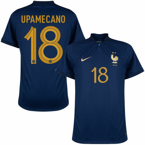 Nike Frankreich Home Upamecano 18 Trikot 2022-2023 (Offizielle Beflockung)