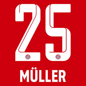 Müller 25 (Offizielle Beflockung) - 21-22 Bayern München Home