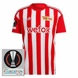 Adidas FC Union Berlin Home Shirt inkl. Europa League & Foundation Logos 2022-2023