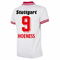 Copa VFB Stuttgart Home Hoeness 9 Retro Shirt 1977-1978 (Retro Flock Printing)