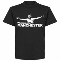 Camiseta infantil Ronaldo Welcome to Manchester - Negra