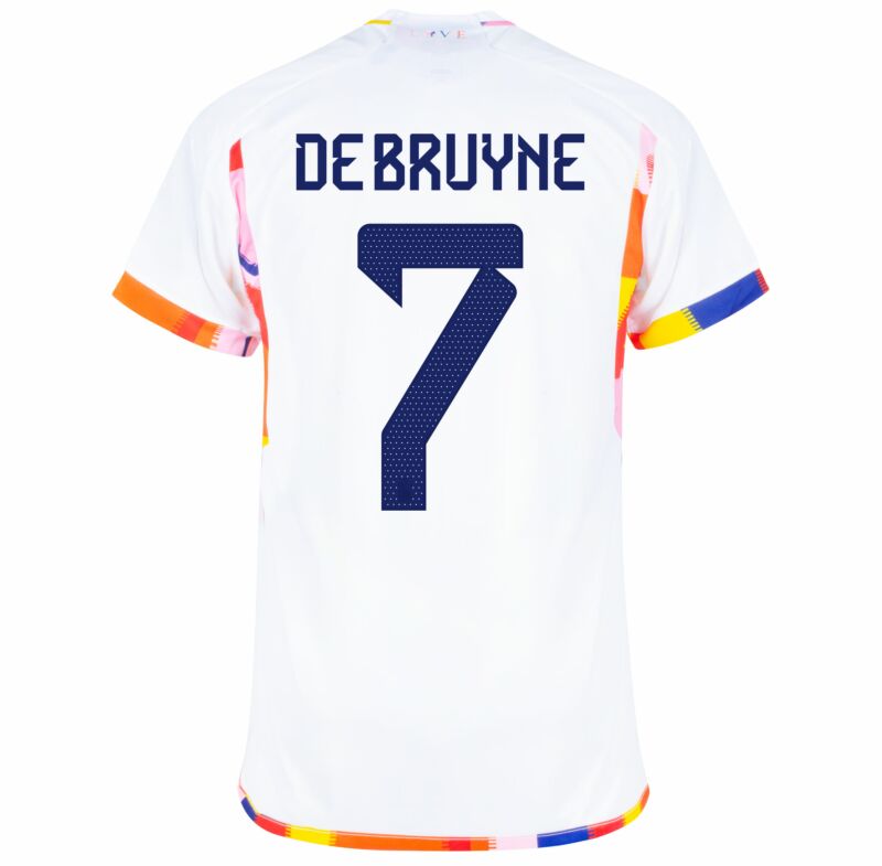 Adidas Belgium Away de Bruyne 7 Shirt 2022-2023 (Official Printing) S