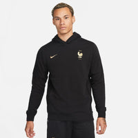 Nike France Travel Fleece Kapuzenpullover - schwarz/gold 2022-2023