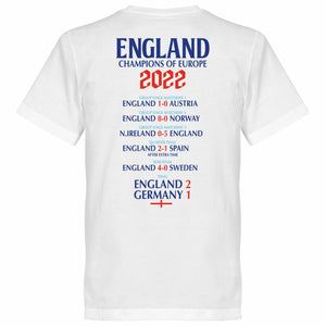 England 2022 Winners Cross Road to Victory T-shirt - White