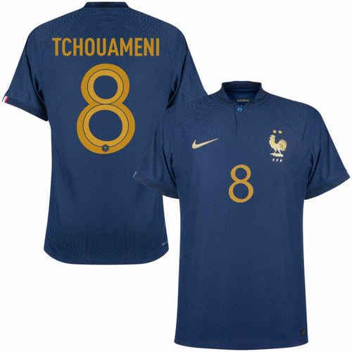 Nike Frankreich Dri-Fit ADV Match Home Tchouameni 8 Trikot 2022-2023 (Offizielle Beflockung)