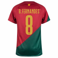 Nike Portugal Home B.Fernandes 8 Shirt 2022-2023 (Official Printing)