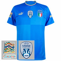 Puma Italy Home Shirt 2022-2023 incl. Nations League, Foundation and Euro 2020 Winners Patches