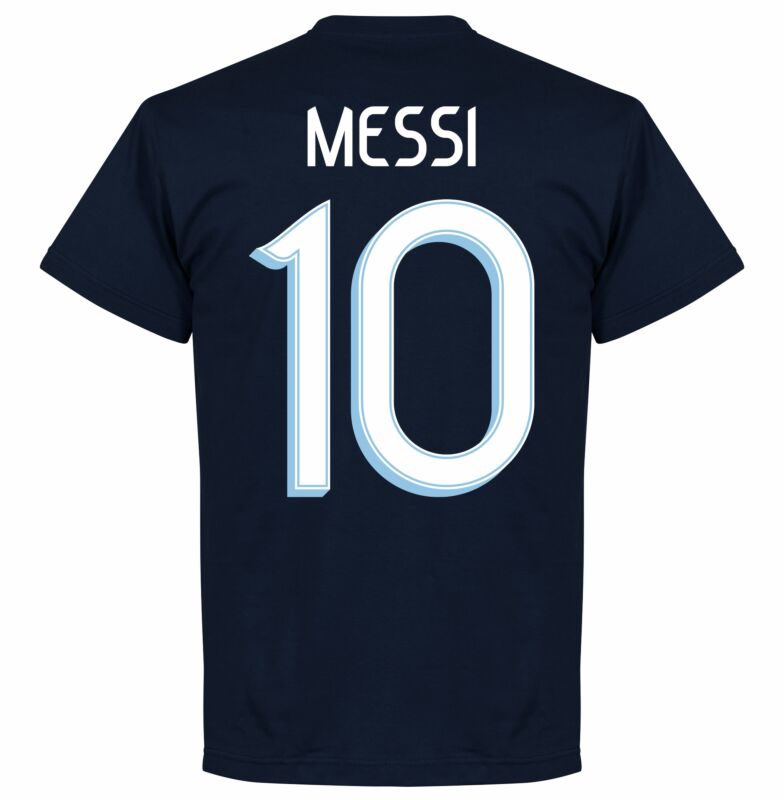 Retake Argentina Team Messi 10 Kids Tee - Navy - 8 Years