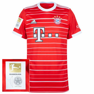Adidas Bayern München Home Trikot 2022-2023 inkl. Bundesliga Champions Logo
