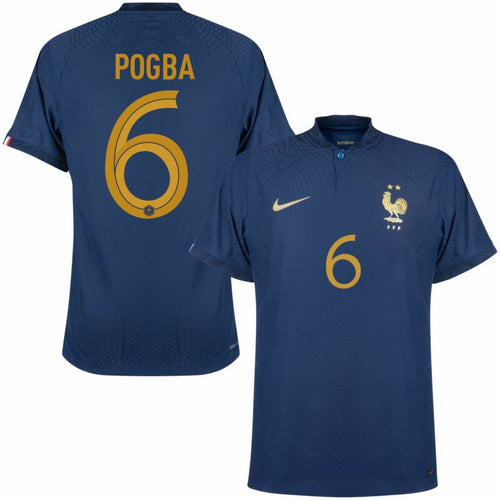 Nike Frankreich Dri-Fit ADV Match Home Pogba 6 Trikot 2022-2023 (Offizielle Beflockung)
