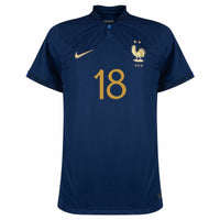 Nike Frankreich Home Upamecano 18 Trikot 2022-2023 (Offizielle Beflockung)