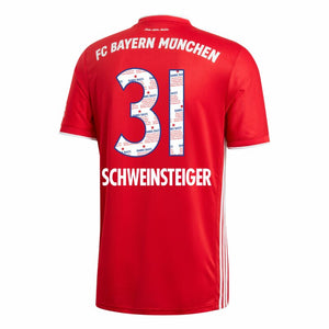 Adidas Bayern München Primera Equipación Schweinsteiger 31 Trikot 2020-2021 (Danke Basti)