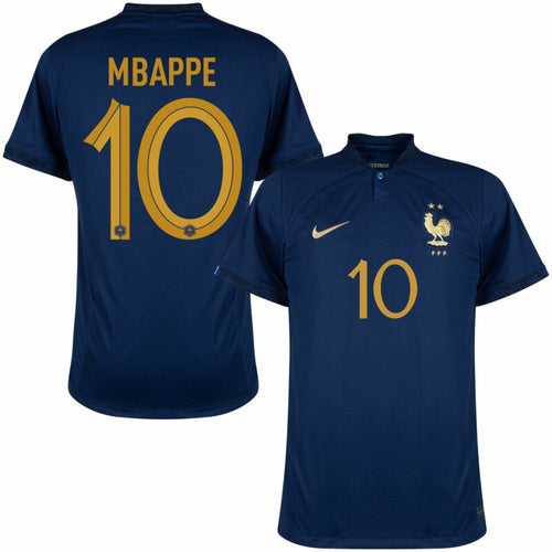 Nike Frankreich Home Mbappe 10 Trikot 2022-2023 (Offizielle Beflockung)