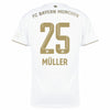 Adidas Bayern München Visitante Müller 25 Trikot 2022-2023 (Offizielle Beflockung)