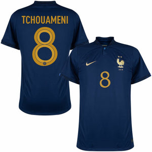 Nike Frankreich Home Tchouameni 8 Trikot 2022-2023 (Offizielle Beflockung)