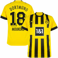 Puma Borussia Dortmund Home Moukoko 18 Trikot 2022-2023 (Offizielle Beflockung)