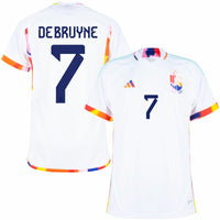 Adidas Belgium Away De Bruyne 7 Shirt 2022-2023 (Official Printing)