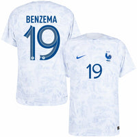 Nike Frankreich Dri-Fit ADV Match Away Benzema 19 Trikot 2022-2023 (Offizielle Beflockung)
