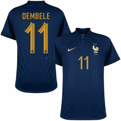 Nike Frankreich Home Dembele 11 Trikot 2022-2023 (Offizielle Beflockung)